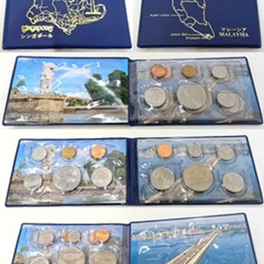 画像9840：シンガポールマレーシアコインセット